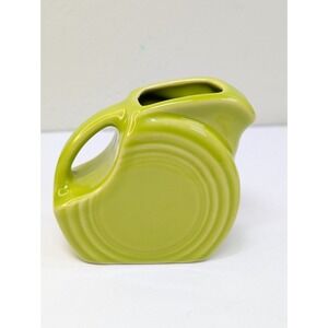 Fiesta Chartreuse Mini Disk Pitcher-Fiestaware 1997-1999 3.5 In